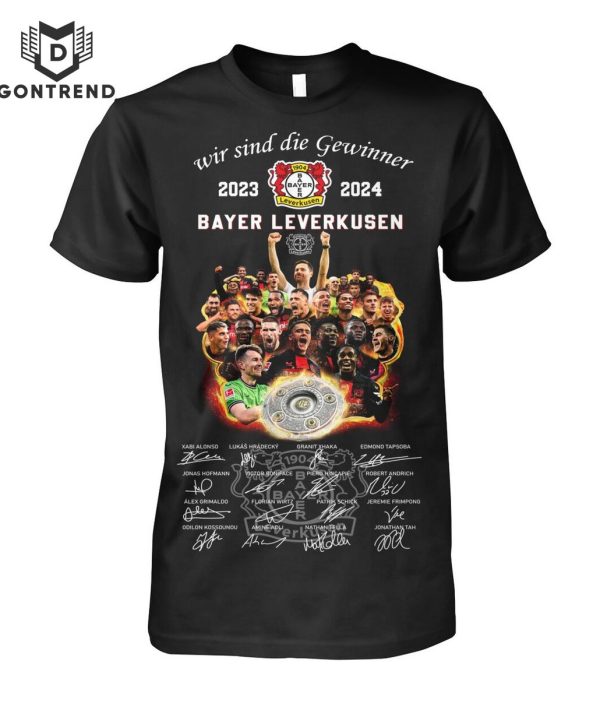 Wie Sind Die Gewinner 2023-2024 Bayer 04 Leverkusen Signature T-Shirt