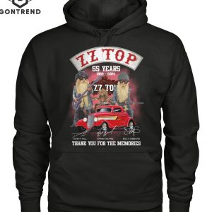 ZZ Top 55 Years 1969-2024 Signature Thank You For The Memories T-Shirt