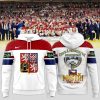 Campione Atlanta BC Felpa Con Cappuccio Europa League 2024 White Hoodie