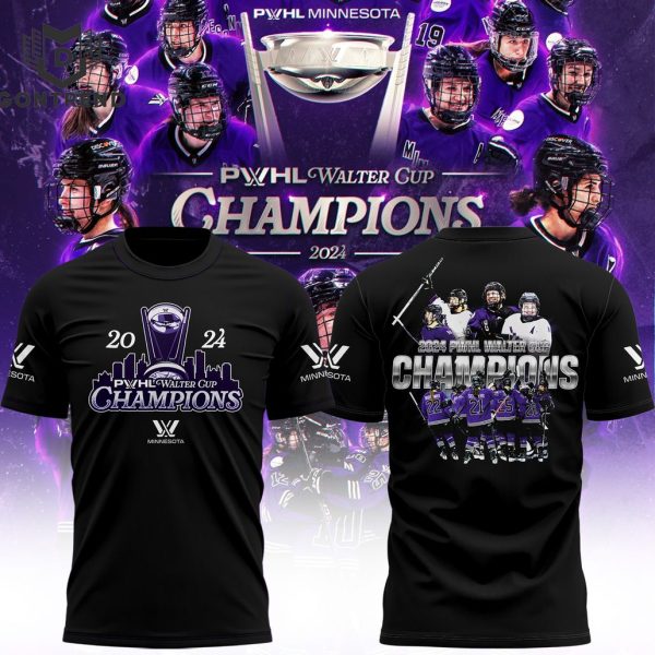 2024 PWHL Minnesota Champions Walter Cup 3D T-Shirt