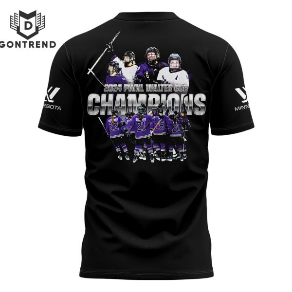 2024 PWHL Minnesota Champions Walter Cup 3D T-Shirt