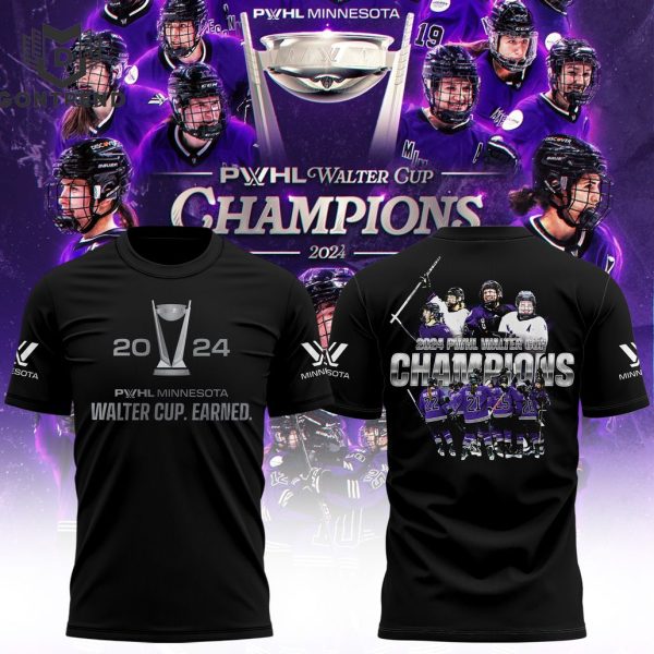 2024 PWHL Minnesota Champions Walter Cup Design 3D T-Shirt