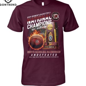 2024 Women Basketball National Champions 2017-2022-2024 South Carolina Gamecocks Undefeated Unisex T-Shirt