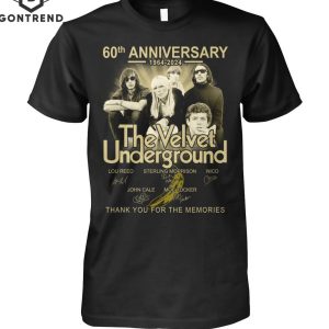 60th Anniversary 1964-2024 The Velvet Underground Signature Thank You For The Memories Unisex T-Shirt