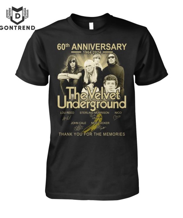 60th Anniversary 1964-2024 The Velvet Underground Signature Thank You For The Memories Unisex T-Shirt