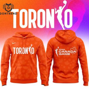 Wnba Canada Game Toronto Design Orange Hoodie