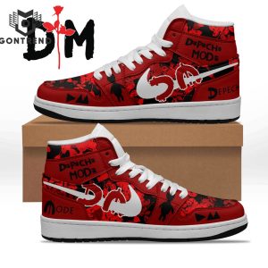 Depeche Mode Design Red Air Jordan 1 High Top