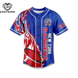 New York Rangers Broadway Blueshirts Baseball Jersey