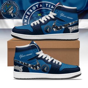 Minnesota Timberwolves NBA Personalized Air Jordan 1 High Top