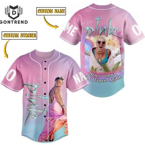 Pink Never Gonna Not Dance Again Baseball Jersey