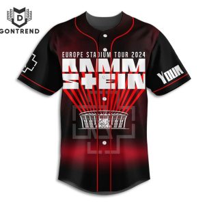 Europe Stadium Tour 2024 Rammstein 30th Anniversary 1994-2024 Thank You For The Memories Baseball Jersey