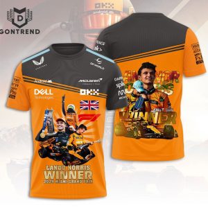 Lando Norris Winner 2024 Miami Grand Prix Design 3D T-Shirt