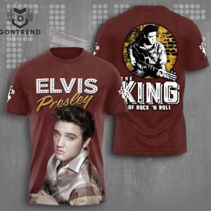 Elvis Presley The King Of Rock N Roll Design 3D T-Shirt