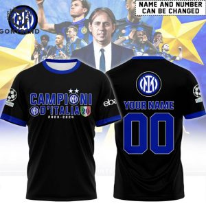 Personalized Inter Milan Champions 2023-2024 Design 3D T-Shirt