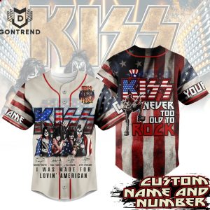 KISS Never Too Old To Rock Signature Baseball Jersey