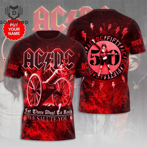 AC DC For Those About To Rock We Salute You Design 3D T-Shirt