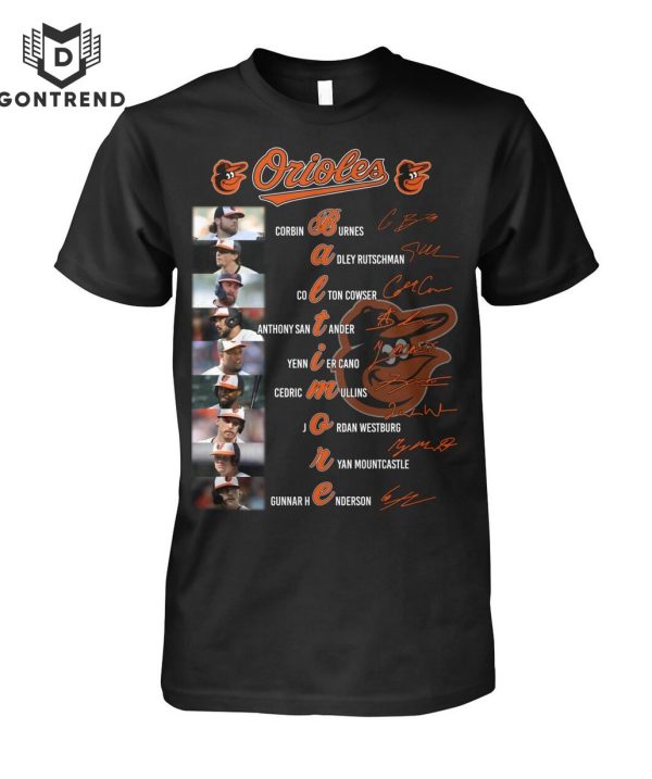 Baltimore Orioles Baseball Team Signature Unisex T-Shirt