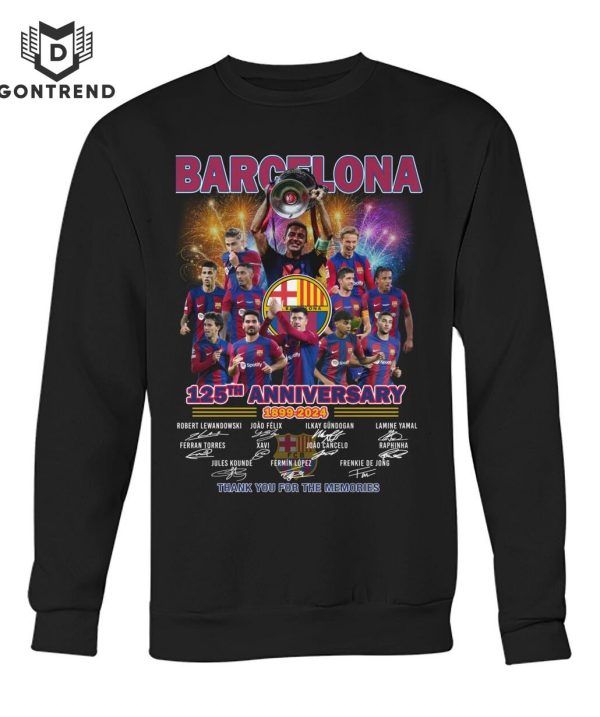 Barcelona 125th Anniversary 1899-2024 Signature Thank You For The Memories Unisex T-Shirt