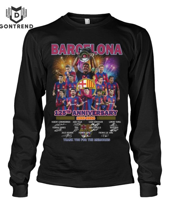 Barcelona 125th Anniversary 1899-2024 Signature Thank You For The Memories Unisex T-Shirt