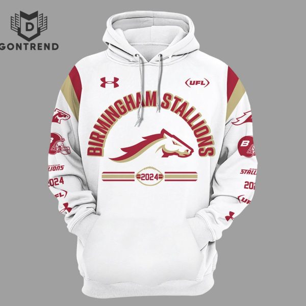 Birmingham Stallions UFL 2024 White Hoodie