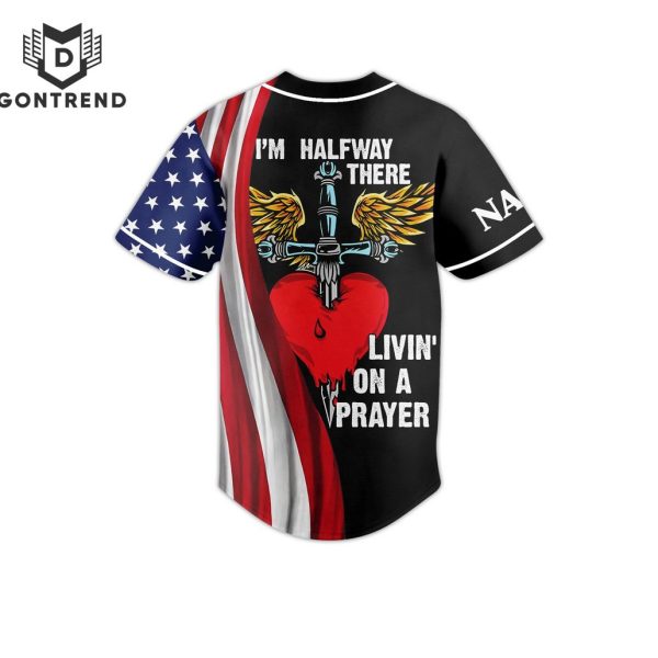 Bon Jovi Im Halfway There Livin On A Prayer Baseball Jersey