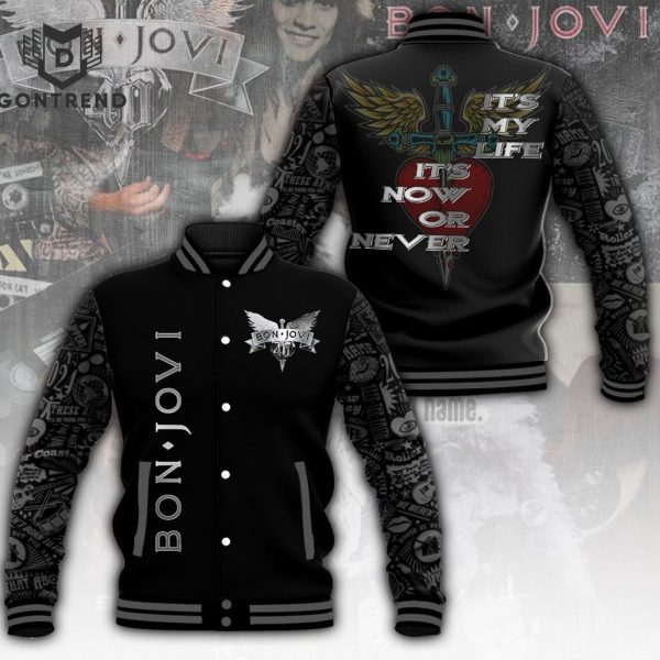 Bon Jovi It My Life It Now Or Never Baseball Jacket