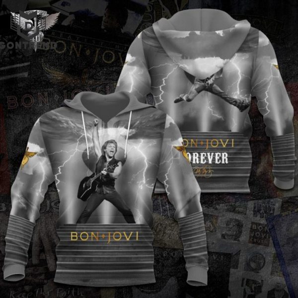 Bon Jovi Signature Forever Design Hoodie