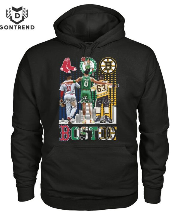 Boston Red Sox x Boston Celtics x Boston Bruins Signature Unisex T-Shirt