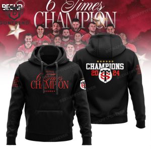 Tolosa Is 6 Times Champion Stade Toulousain 2024 Black Hoodie