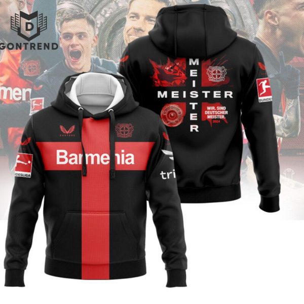 Bundesliga Deutscher Meister Bayer Leverkusen 2023-2024 Design Hoodie