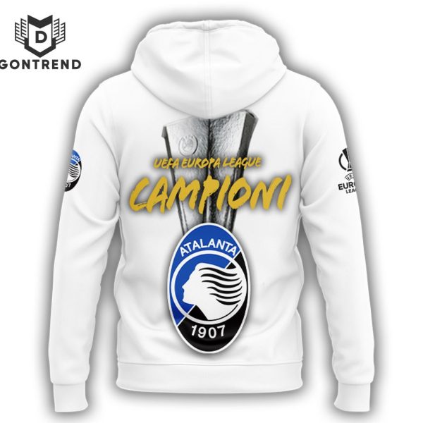 Campione Atlanta BC Felpa Con Cappuccio Europa League 2024 White Hoodie