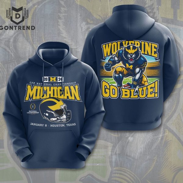 CFP National Championship Michigan Wolverines Go Blue Hoodie