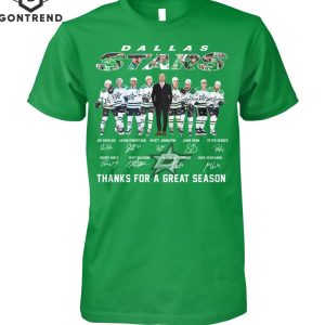 Dallas Stars Signature Thanks For A Great Season Unisex T-Shirt