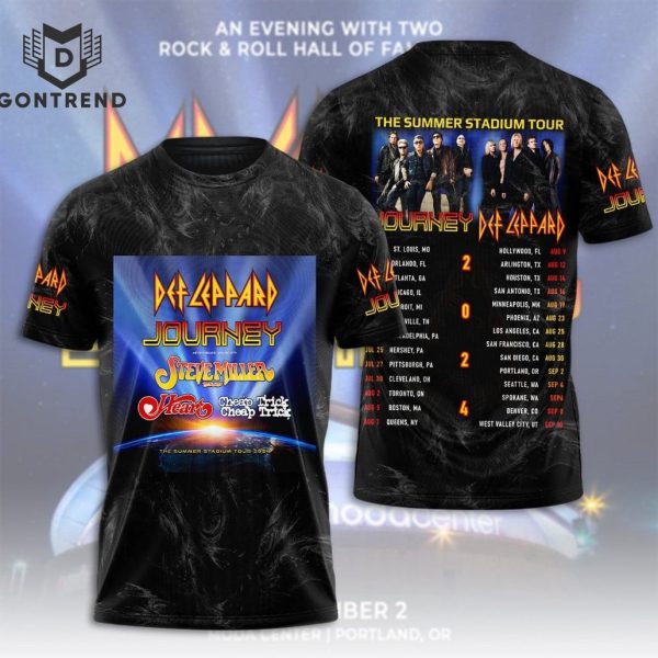 Def leppard Journey The Summer Stadium Tour 3D T-Shirt