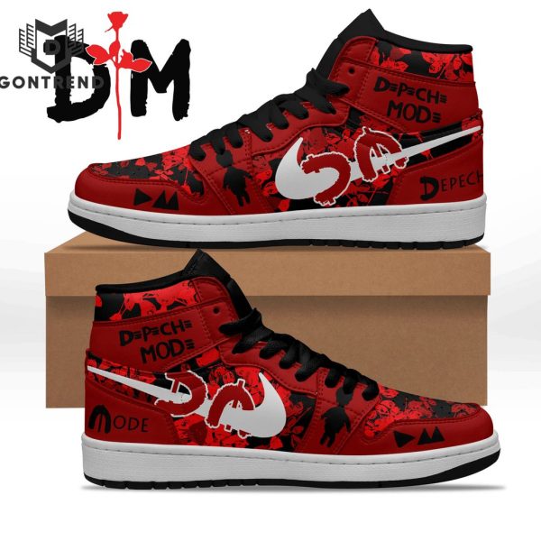 Depeche Mode Design Red Air Jordan 1 High Top