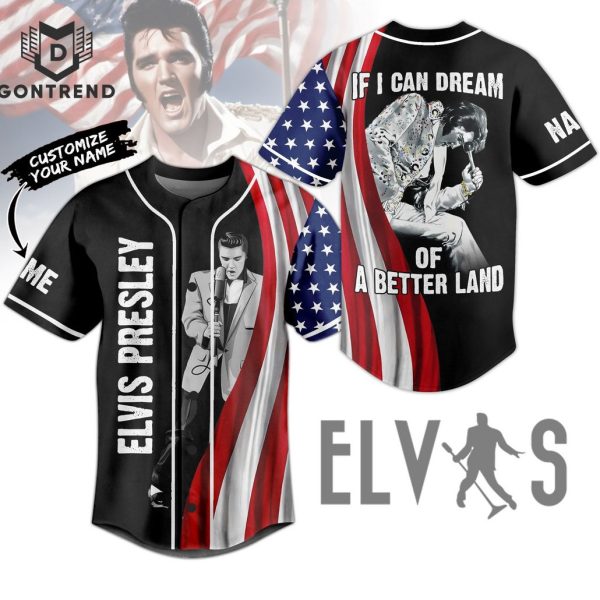 Elvis Presley If I Can Dream Of A Better Land Baseball Jersey