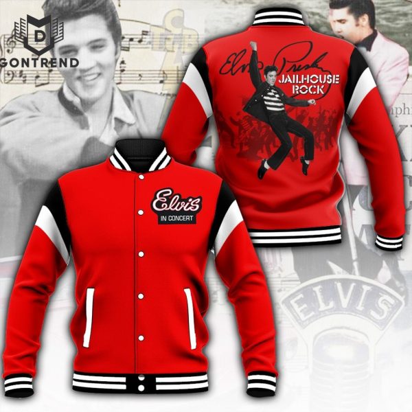 Elvis Presley In Concert Jailhouse Rock Baseball Jacket