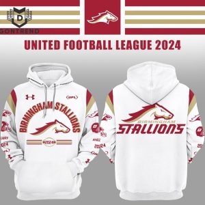 Birmingham Stallions UFL 2024 White Hoodie