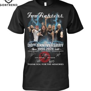 Foo Fighters 30th Anniversary 1994-2024 Signature Thank You For The Memories Unisex T-Shirt