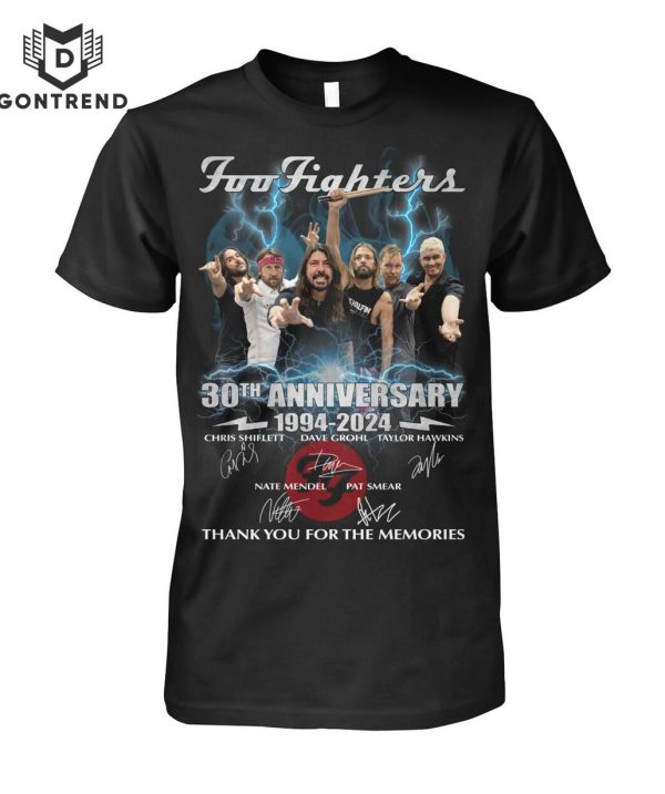 Foo Fighters 30th Anniversary 1994-2024 Signature Thank You For The Memories Unisex T-Shirt