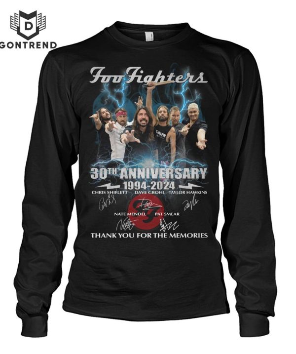 Foo Fighters 30th Anniversary 1994-2024 Signature Thank You For The Memories Unisex T-Shirt