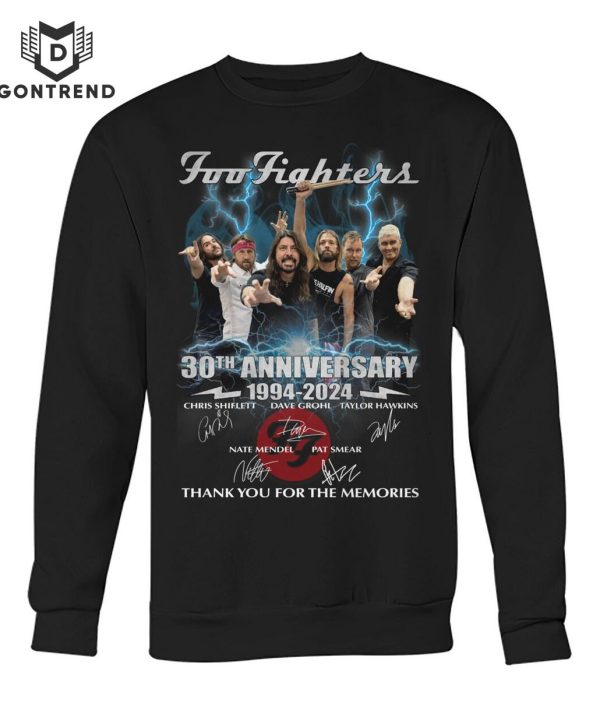 Foo Fighters 30th Anniversary 1994-2024 Signature Thank You For The Memories Unisex T-Shirt