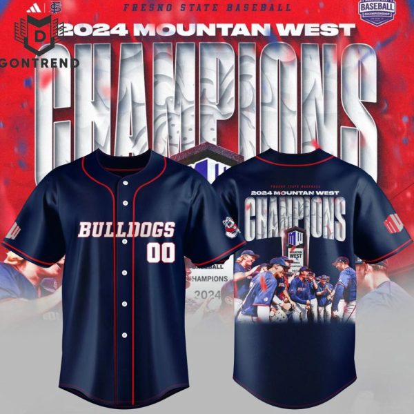 Fresno State Bulldog Baseball 2024 Mountain West Tournament Champions Baseball Jersey