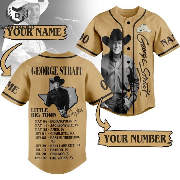 George Strait Little Big Town Signature Baseball Jersey