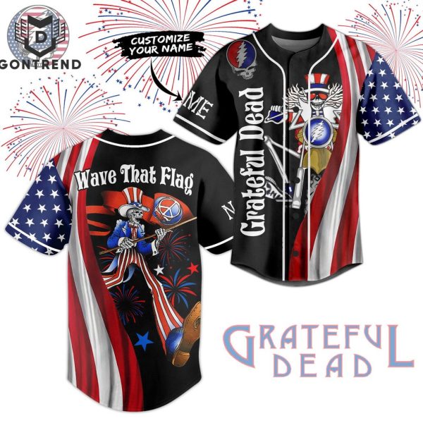 Grateful Dead Wave That Flag Baseball Jersey