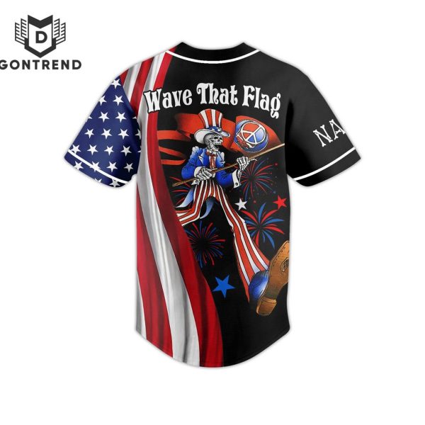 Grateful Dead Wave That Flag Baseball Jersey