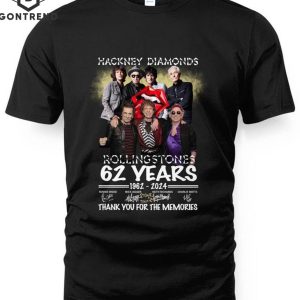 Hackney Diamonds Rolling Stones 62 Years Signature Thank You The Memories Unisex T-Shirt