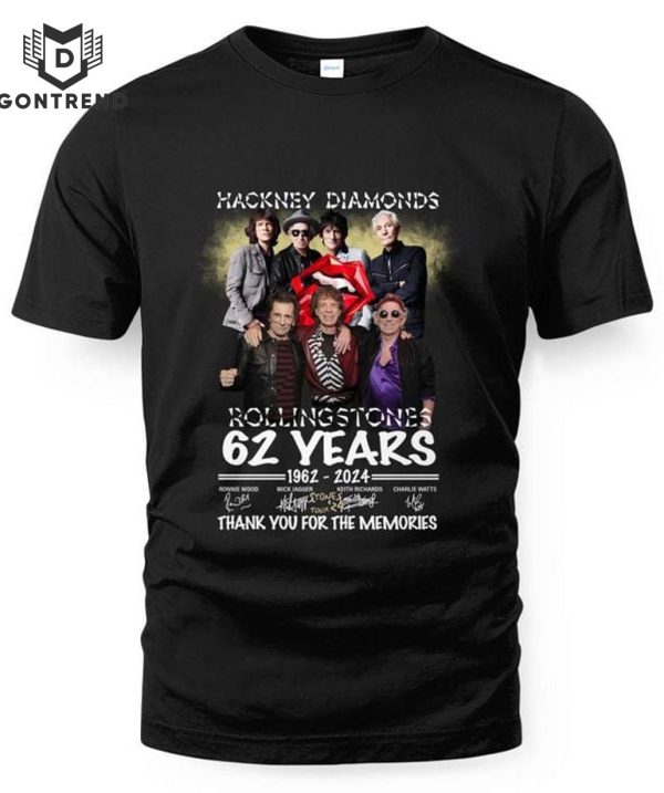 Hackney Diamonds Rolling Stones 62 Years Thank You The Memories Unisex T-Shirt