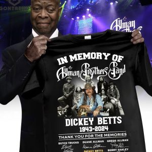 In Memory Of The Allman Brothers Band Dickey Betts 1943-2024 Thank You For The Memories Signature Unisex T-Shirt