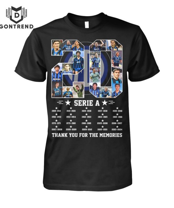 Inter Milan 20 Serie A Thank You For The Memories Unisex T-Shirt